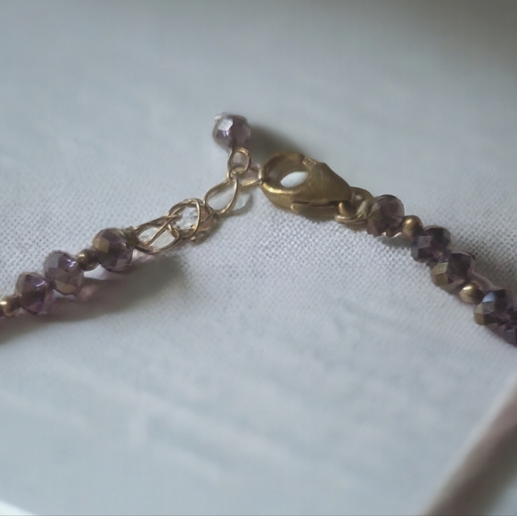 Artistic Amethyst Purple Clear Crystal Necklace Druzy Pyrite Agate Pendant - Picture 6 of 6